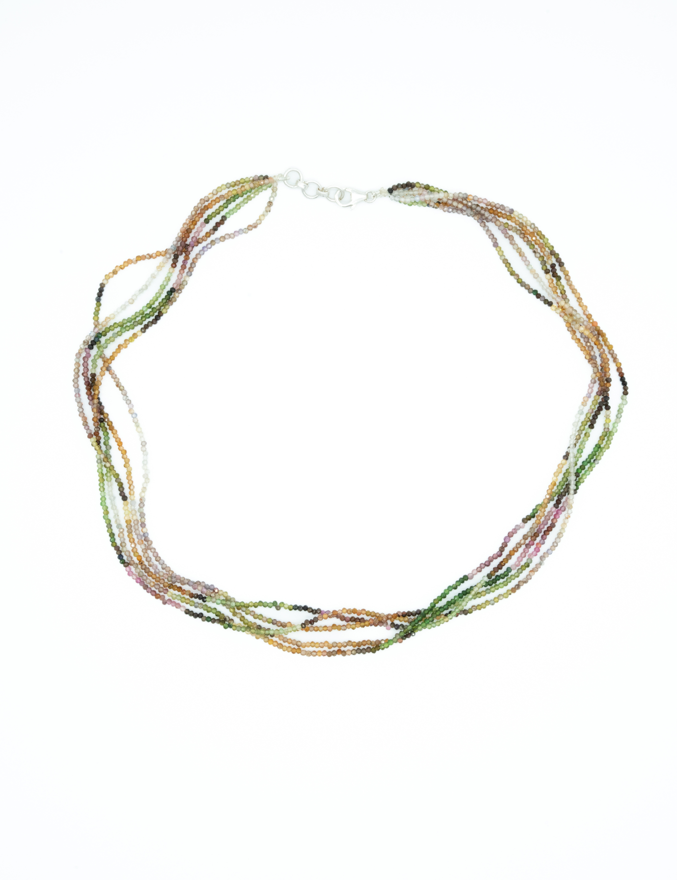 Multicoloured Tourmaline 'five string' necklace Taraah